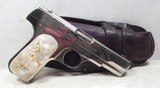 OUTSTANDING COLT MODEL 1908 - .380 ACP PISTOL from COLLECTING TEXAS – CARVED STEER HEAD GRIPS, HOLSTER, FACTORY LETTER - 1 of 17