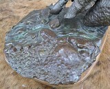 BEAUTIFUL LARGE ORIGINAL BRONZE “THE RIVER BOSS” by FAMED SCULPTOR JIM MILLER – No. 2 of 25 from COLLECTING TEXAS - 10 of 11