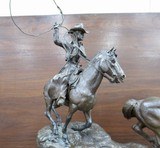HUGE BRONZE “MUSTANG FEVER” SCULPTURE - No. 4 of 15 – by FAMED SCULPTOR JIM MILLER from COLLECTING TEXAS – MADE 1978 - 3 of 11