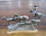 HUGE BRONZE “MUSTANG FEVER” SCULPTURE - No. 4 of 15 – by FAMED SCULPTOR JIM MILLER from COLLECTING TEXAS – MADE 1978 - 7 of 11
