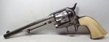 ANTIQUE COLT S.A.A. .45 CALIBER REVOLVER from COLLECTING TEXAS – DEALER APPLIED NICKEL – BEAUTIFUL IVORY GRIPS – MADE 1875
