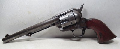 ANTIQUE COLT S.A.A. .45 CONDEMNED by GOVT. INSPECTOR & SHIPPED as CIVILIAN to WESTERN DISTRIBUTOR B. KITTREDGE, CINCINNATI, OHIO in 1876