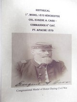 ANTIQUE 1ST MODEL WINCHESTER 1873 LEVER ACTION RIFLE from COLLECTING TEXAS - ATTRIBUTED and INSCRIBED to COL. E.A. CARR - 24 of 25