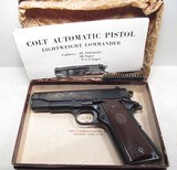 75 YEAR-OLD COLT 38 SUPER LIGHTWEIGHT COMMANDER from COLLECTING TEXAS – NEW in ORIGINAL BOX with PAPERS - 1 of 22 75 YEAR-OLD COLT 38 SUPER LIGHTWEIGHT COMMANDER from COLLECTING TEXAS – NEW in ORIGINAL BOX with PAPERS - 1 of 22