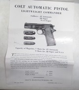 75 YEAR-OLD COLT 38 SUPER LIGHTWEIGHT COMMANDER from COLLECTING TEXAS – NEW in ORIGINAL BOX with PAPERS - 18 of 22 75 YEAR-OLD COLT 38 SUPER LIGHTWEIGHT COMMANDER from COLLECTING TEXAS – NEW in ORIGINAL BOX with PAPERS - 18 of 22