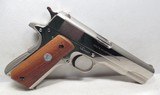 BEAUTIFUL COLT GOVERNMENT MODEL SERIES 70 - .45 ACP PISTOL in ORIGINAL NICKEL FINISH from COLLECTING TEXAS - 4 of 14