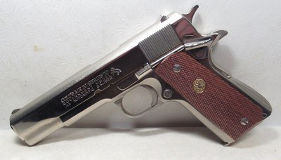 COLT MK IV/SERIES 70 MODEL 1911 .45 AUTO PISTOL from COLLECTING TEXAS – NICKEL FINISH – MADE 1978