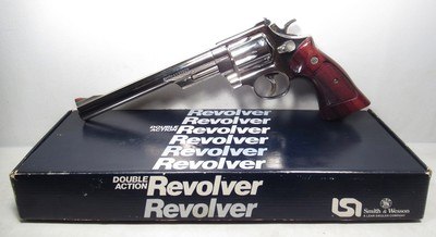 SMITH & WESSON MODEL 57 REVOLVER in .41 MAGNUM CALIBER from COLLECTING TEXAS – FACTORY LETTER – FACTORY NICKEL - SHIPPED 1979