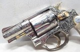 FANTASTIC FRANK HENDRICKS ENGRAVED SMITH & WESSON MODEL 36 REVOLVER from COLLECTING TEXAS – 2” BARREL – GOLD ACCENTS - 3 of 14