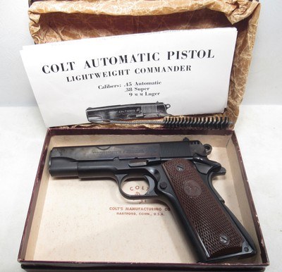 VERY EARLY COLT COMMANDER SEMI-AUTO .38 SUPER LIGHTWEIGHT PISTOL from COLLECTING TEXAS – NEW in BOX