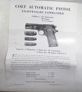 VERY EARLY COLT COMMANDER SEMI-AUTO .38 SUPER LIGHTWEIGHT PISTOL from COLLECTING TEXAS – NEW in BOX - 18 of 23