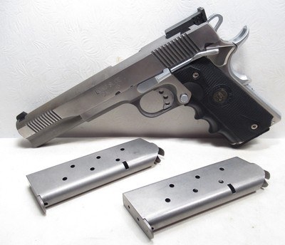SPRINGFIELD ARMORY LONG SLIDE MODEL .45 SEMI-AUTO PISTOL from COLLLECTING TEXAS – 2 EXTRA MAGAZINES INCLUDED