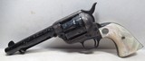 BEAUTIFUL FACTORY ENGRAVED COLT SINGLE ACTION ARMY 2ND GENERATION .45 REVOLVER from COLLECTING TEXAS – MADE 1956