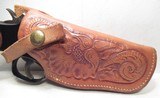 VERY NICE TOOLED HOLSTER for 4” K-FRAME SMITH & WESSON REVOLVER from COLLECTING TEXAS – SIMON’S of ALBUQUERQUE MADE - 2 of 7