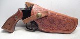 VERY NICE TOOLED HOLSTER for 4” K-FRAME SMITH & WESSON REVOLVER from COLLECTING TEXAS – SIMON’S of ALBUQUERQUE MADE
