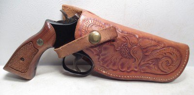 VERY NICE TOOLED HOLSTER for 4K FRAME SMITH & WESSON REVOLVER from COLLECTING TEXASSIMON S of ALBUQUERQUE MADE