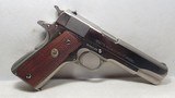 GOVERNMENT MODEL COLT 1911 MK IV/SERIES 70 PISTOL from COLLECTING TEXAS - .45 ACP – NICKEL FINISH - 1 of 16
