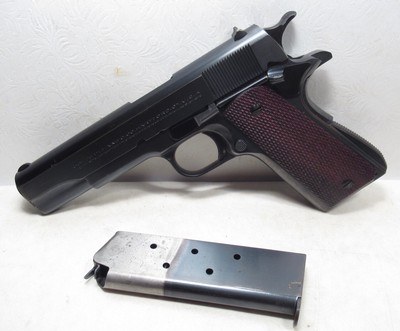 RARE 90 YEAR-OLD PRE-WWII COLT NATIONAL MATCH .45 AUTO from COLLECTING TEXAS – NEAR PERFECT CONDITION