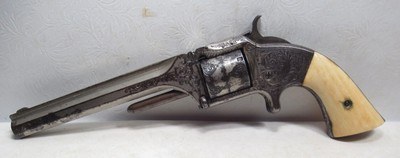 VERY NICE SMITH & WESSON MODEL 2 ARMY REVOLVER from COLLECTING TEXASMADE 1864NIMSCHKE ENGRAVED