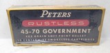 PETERS RUSTLESS 45-70 GOVERNMENT BOX of AMMO from COLLECTING TEXAS – 20 COUNT – 405 GRAIN SOFT POINT