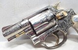 FANTASTIC FRANK HENDRICKS ENGRAVED SMITH & WESSON MODEL 36 REVOLVER from COLLECTING TEXAS – 2” BARREL – GOLD ACCENTS - 3 of 14