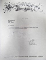 ANTIQUE 1ST MODEL WINCHESTER 1873 LEVER ACTION RIFLE from COLLECTING TEXAS - ATTRIBUTED and INSCRIBED to COL. E.A. CARR - 23 of 25