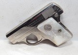 COLT MODEL 1908 - .25 ACP with EXTREMELY RARE & CORRECT FLUSH MEDALLION FORWARD FACING HORSE PEARL GRIPS from COLLECTING TEXAS - 1 of 14
