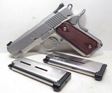 KIMBER COMPACT ALUMINUM STAINLESS .45 AUTOMATIC PISTOL from COLLECTING TEXAS – 2 EXTRA WILSON COMBAT MAGAZINES - 1 of 15