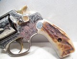 FANTASTIC FRANK HENDRICKS ENGRAVED SMITH & WESSON MODEL 36 REVOLVER from COLLECTING TEXAS – 2” BARREL – GOLD ACCENTS - 3 of 25