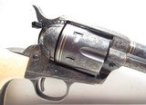 OUTSTANDING CUSTOM ENGRAVED COLT SINGLE ACTION ARMY REVOLVER from COLLECTING TEXAS – GOLD ACCENTS – MADE 1910 - 4 of 21