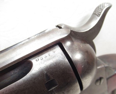 ANTIQUE COLT S.A.A. .45 CONDEMNED by GOVT. INSPECTOR & SHIPPED as CIVILIAN to WESTERN DISTRIBUTOR B. KITTREDGE, CINCINNATI, OHIO in 1876 - Image 5 of 22