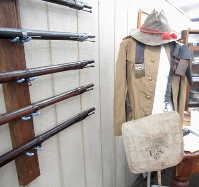ANTIQUE PHILIPPINE CAMPAIGN USED COLT S.A.A. REVOLVER with UNIFORM, HAT, HOLSTER, BELT, MESS KIT, ETC. from COLLECTING TEXAS - Image 1 of 19