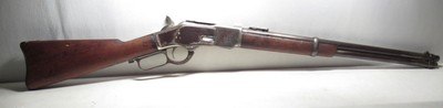 ANTIQUE WINCHESTER MODEL 1873 SADDLE RING CARBINE from COLLECTING TEXAS – NICKEL FINISH – FACTORY LETTER – SHIPPED 1883