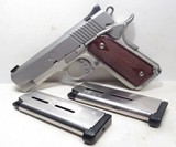 KIMBER COMPACT ALUMINUM STAINLESS .45 AUTOMATIC PISTOL from COLLECTING TEXAS – 2 EXTRA WILSON COMBAT MAGAZINES - Image 1 of 15