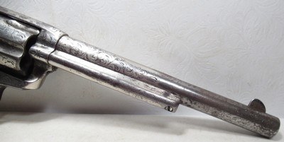 ANTIQUE “SOFT” SHIPPED L.D. NIMSCHKE ENGRAVED COLT .45 S.A.A. REVOLVER from COLLECTING TEXAS – IVORY GRIPS – FACTORY LETTER - Image 3 of 17