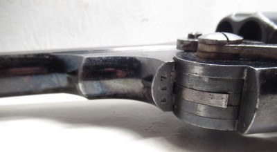 NICE ANTIQUE “WG” ARMY MODEL REVOLVER in 455/476 CALIBER from COLLECTING TEXAS - Image 17 of 20