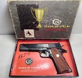 COLT GOLD CUP NATIONAL MATCH .45 AUTO PISTOL from COLLECTING TEXAS – MADE 1975 – NEW in ORIGINAL BOX w/PAPERS - Image 1 of 15