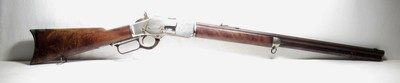 RARE SPECIAL FEATURED WINCHESTER MODEL 1873 RIFLE from COLLECTING TEXAS – FACTORY LETTER – SHIPPED 1879