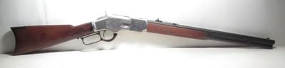 UNUSUAL ANTIQUE WINCHESTER MODEL 1873 SHORT RIFLE from COLLECTING TEXAS – MADE 1883