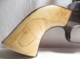 ANTIQUE FACTORY NICKEL COLT ETCH PANEL SINGLE ACTION ARMY REVOLVER from COLLECTING TEXAS – 44-40 with DECORATED IVORY GRIPS - Image 3 of 18