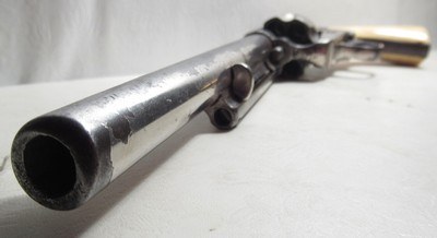 ANTIQUE FACTORY NICKEL COLT ETCH PANEL SINGLE ACTION ARMY REVOLVER from COLLECTING TEXAS – 44-40 with DECORATED IVORY GRIPS - Image 17 of 18