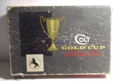 ORIGINAL COLT NATIONAL MATCH .45 GOLD CUP BOX with PAPERS from COLLECTING TEXAS – CIRCA 1965