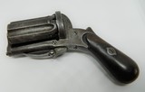 Lefaucheux-type 6 shot Pin Fire Revolver 7mm Pepperbox circa 1859 folding trigger - 2 of 5
