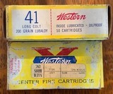 Western 41 Long Colt 200 Grain Lubaloy 1 full box of 50 and 1 partial box of 21 - 1 of 1