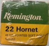 Remington 22 Hornet - Center Fire - 45 Grain Soft Point - 1 of 2