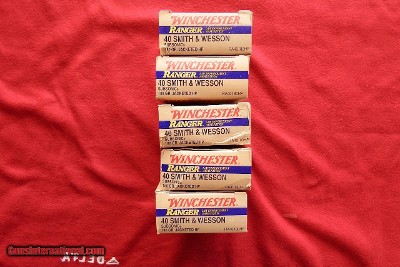 Winchester,
40 S&W Ranger, 180 JHP
RA40180HP