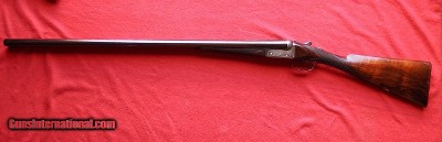 Webley & Scott Model 400 12 ga. 30 in. SxS double barrel shotgun.