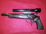 1983 Thompson Center Arms pistol with 6 barrel/caliber options, holster, scope, foregrips, and carry case. - 6 of 9