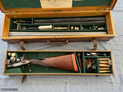 8 Bore P. Webley Double Rifle with Shotgun Barrels