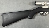 RUGER 10/22 STAINLESS/SYNTHETIC .22 LONG RIFLE WITH WEAVER 2.5-7X28 RIMFIRE SCOPE - 2 of 21